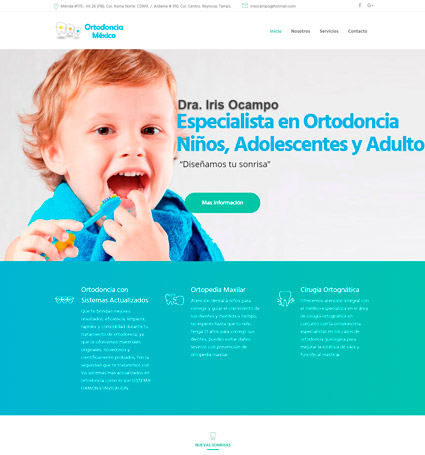 pagina web muestra